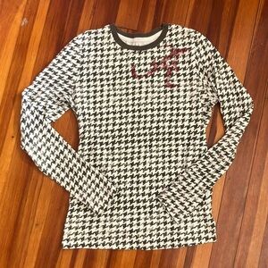 Alabama Crimson Tide Houndstooth Fitted Tee S